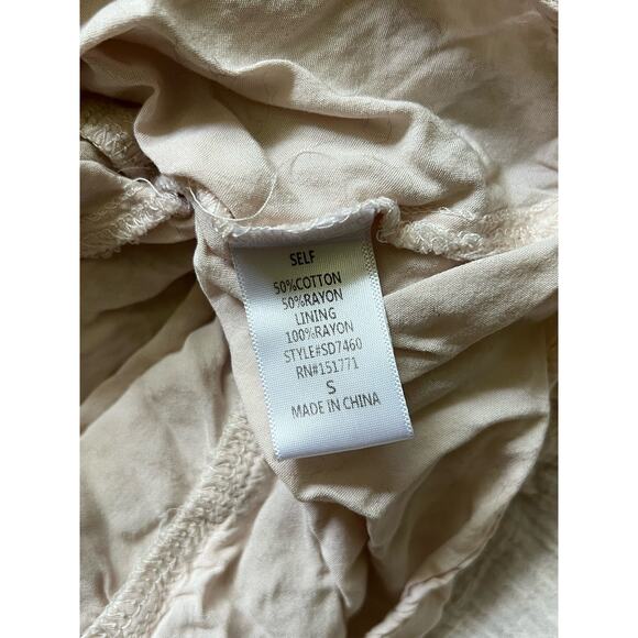 Altar'd State Womens Size S Ruffled Cream Color Open Back Mini Dress - Picture 4 of 5